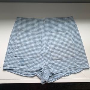 Blue and white gingham shorts from olivaceous!